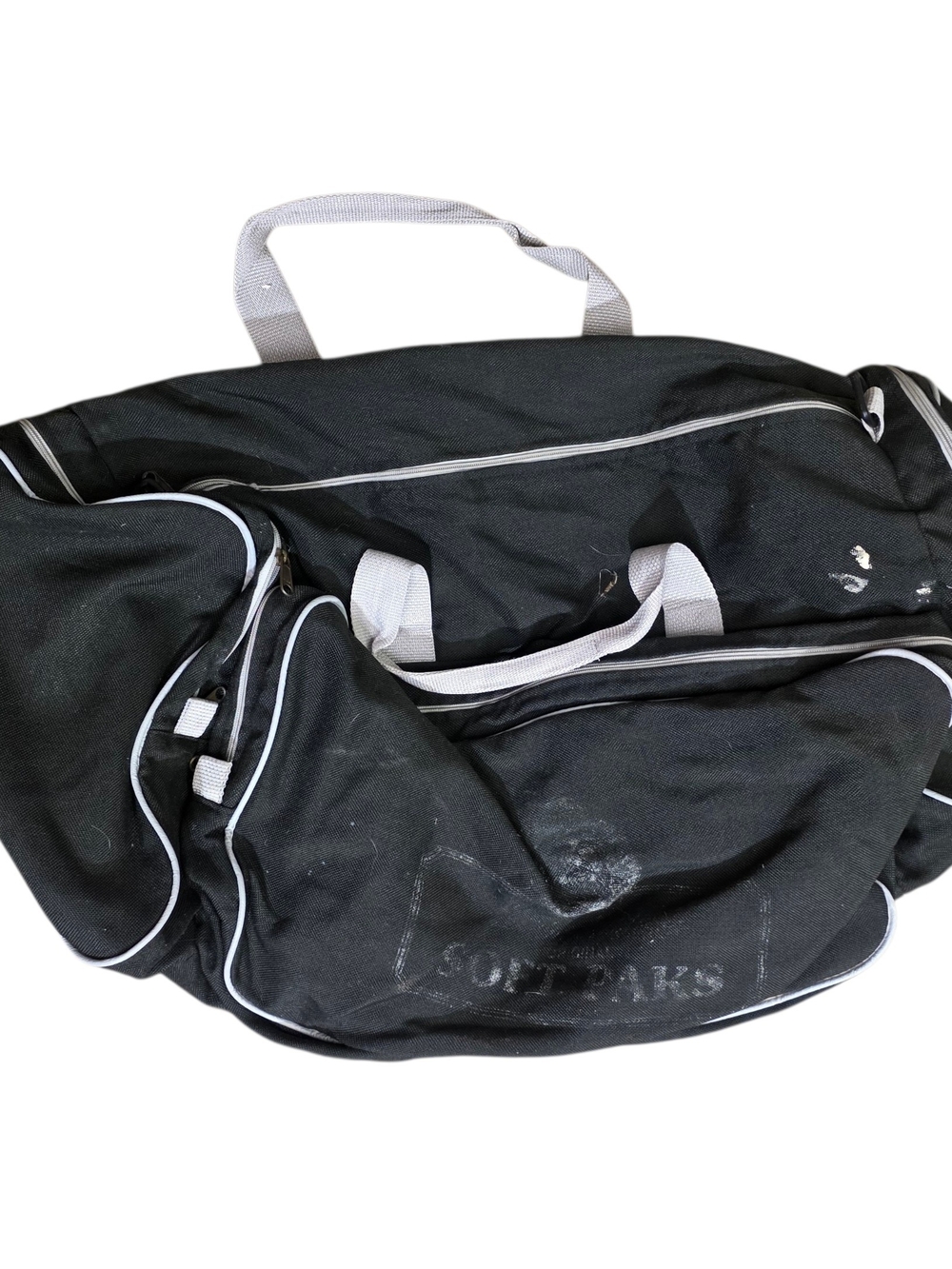 Abercrombie & Fitch Black and White Duffel Bag